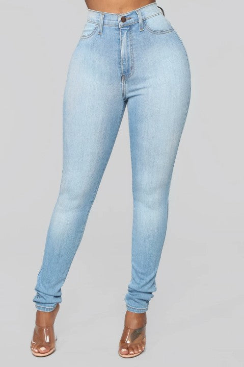 Hot Selling Stretch Jeans Women Cross-Border High-Waisted Trousers